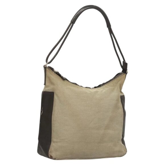 GUCCI Shoulder Bag Canvas Gray Silver - Picture 1 of 14
